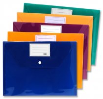 PREMTO PKT.5 A4 BUTTON STORAGE WALLETS S-3