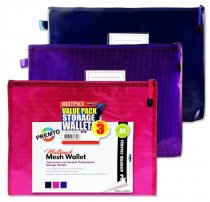 PREMTO PKT.3 A4 MESH WALLETS S-2