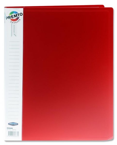 PREMTO A4 40 POCKET DISPLAY BOOK - RHUBARB
