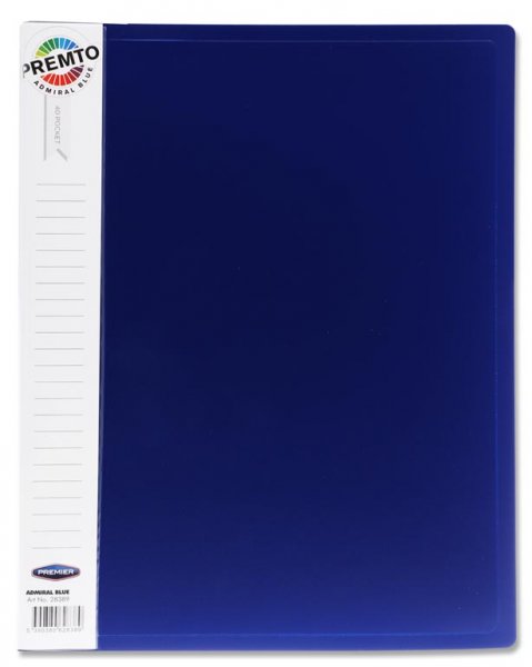 PREMTO A4 40 POCKET DISPLAY BOOK - ADMIRAL BLUE