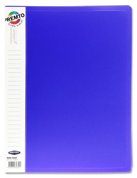 PREMTO A4 40 POCKET DISPLAY BOOK - ULTRA VIOLET