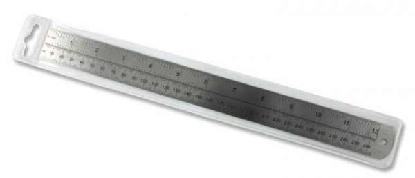 PREMIER 12"/30cm DEADLENGTH STEEL RULER