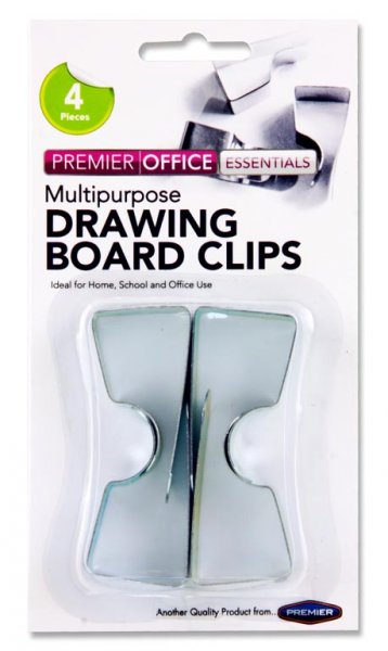 PREMIER OFFICE CARD 4 DRAWING BOARD CLIPS