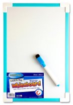 CLEVER KIDZ 20x30cm MAGNETIC WHITEBOARD 4 ASST.