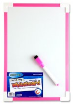 CLEVER KIDZ 20x30cm MAGNETIC WHITEBOARD 4 ASST.
