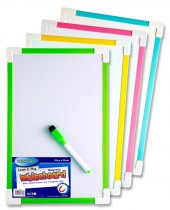 CLEVER KIDZ 20x30cm MAGNETIC WHITEBOARD 4 ASST.