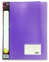 PREMIER OFFICE A4 40 POCKET PRESENTATION DISPLAY BOOK TANG 4 ASST.