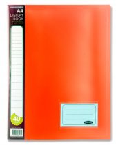 PREMIER OFFICE A4 40 POCKET PRESENTATION DISPLAY BOOK TANG 4 ASST.
