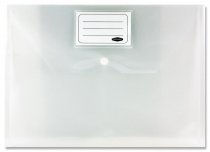 PREMIER OFFICE PKT.5 A4 MY CLEAR BAG BUTTON WALLETS - CLEAR