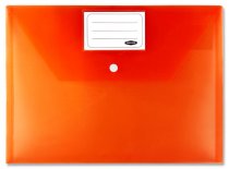 PREMIER OFFICE PKT.5 A4 MY CLEAR BAG BUTTON WALLETS - COLOURED