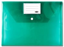 PREMIER OFFICE PKT.5 A4 MY CLEAR BAG BUTTON WALLETS - COLOURED