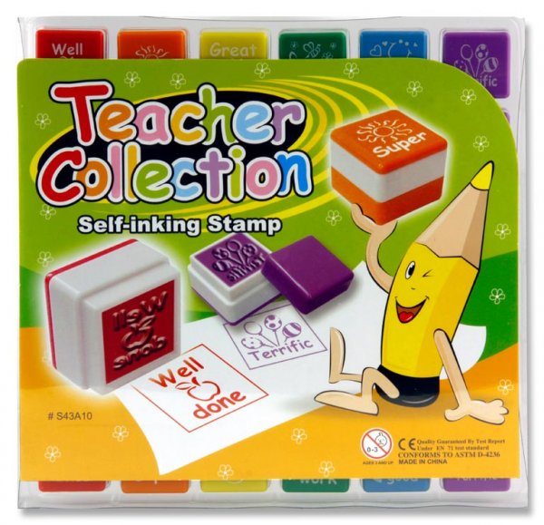 * CLEVER KIDZ TEACHER COLLECTION STAMP 6 ASST.