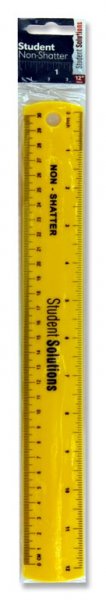 * STUDENT SOLUTIONS NON-SHATTER 30cm RULER BOLD 3 ASST.