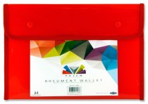 * PRISM A4 BUTTON DOCUMENT WALLET 3 ASST.