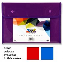 * PRISM A4 BUTTON DOCUMENT WALLET 3 ASST.