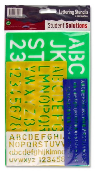 STUDENT SOLUTIONS SET OF 4 LETTERING STENCILS