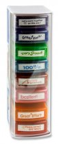 CLEVER KIDZ SET OF 8 SELF-INKING TEACHERS REWARD STAMPS SET