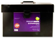 PREMIER OFFICE 19 POCKET EXPANDING FILE - BLACK