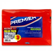 * PREMIER UNIVERSAL PKT.3 A4+ MESH PVC WALLETS