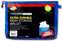PREMIER OFFICE B4 EXTRA DURABLE MESH WALLET - PRINTERS BLUE