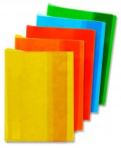 STUDENT SOLUTIONS PKT.5 PVC HEAVY DUTY COPY BOOK COVERS - 5 ASST TRANSPARENT COLOURS