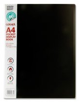 CONCEPT A4 60 POCKET DISPLAY BOOK - BLACK