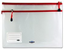 * STUDENT SOLUTIONS B4+ ULTRAMESH DOUBLE ZIP MESH WALLET - PEARL 2 ASST.