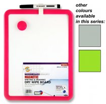PREMIER OFFICE 285x215mm MAGNETIC WHITE BOARD WITH DRY WIPE MARKER 3 ASST.