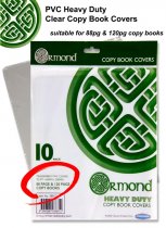 *ORMOND PKT.10 PVC HEAVY DUTY COPY BOOK COVERS