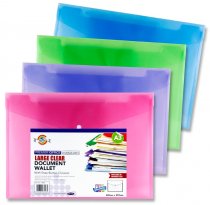 PREMIER OFFICE A3 BUTTON DOCUMENT WALLET 4 ASST.
