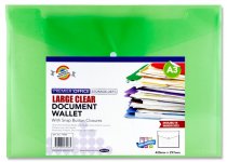 PREMIER OFFICE A3 BUTTON DOCUMENT WALLET 4 ASST.