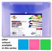 PREMIER OFFICE A3 BUTTON DOCUMENT WALLET 4 ASST.