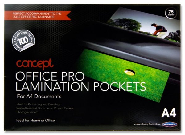 CONCEPT PKT.100 A4 OFFICE PRO LAMINATING POUCHES