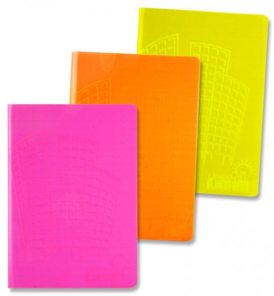 PREMIER A5 80pg PVC NOTEBOOK - NEON 3 ASST.