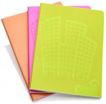 PREMIER A5 80pg PVC NOTEBOOK - NEON 3 ASST.