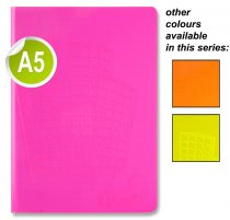 PREMIER A5 80pg PVC NOTEBOOK - NEON 3 ASST.