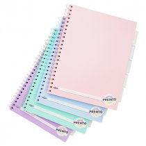 PREMTO PASTEL A4 250pg PP 5 SUBJECT WIRO PROJECT BOOK 4 ASST.