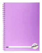 PREMTO PASTEL A4 200pg WIRO NOTEBOOK 4 ASST.