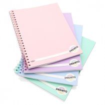PREMTO PASTEL A5 200pg WIRO NOTEBOOK 4 ASST.