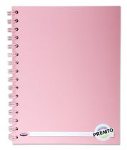 PREMTO PASTEL A5 200pg WIRO NOTEBOOK 4 ASST.