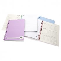 PREMTO PASTEL A5 200pg WIRO NOTEBOOK 4 ASST.
