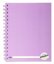 PREMTO PASTEL A5 200pg WIRO NOTEBOOK 4 ASST.