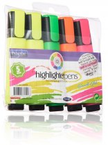 PRO:SCRIBE PKT.5 HIGHLIGHTER PENS