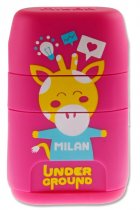 MILAN UNDERGROUND TWIN HOLE SHARPENER/ERASER 4 ASST. CDU