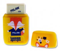MILAN UNDERGROUND TWIN HOLE SHARPENER/ERASER 4 ASST. CDU