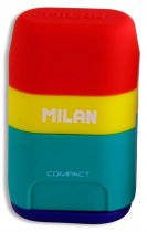 MILAN COMPACT MIX SHARPENER/ERASER CDU 4 ASST.