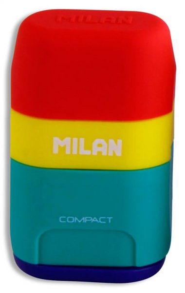 MILAN COMPACT MIX SHARPENER/ERASER CDU 4 ASST.