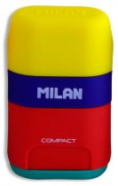 MILAN COMPACT MIX SHARPENER/ERASER CDU 4 ASST.