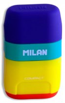 MILAN COMPACT MIX SHARPENER/ERASER CDU 4 ASST.