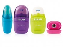 MILAN AFILABORRA SINGLE HOLE SHARPENER/ERASER 4 ASST. CDU